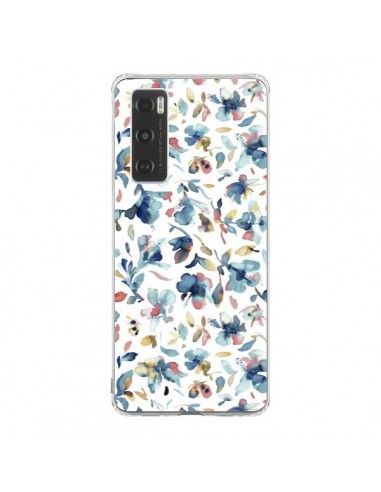 Coque Vivo Y70 Watery Hibiscus Blue - Ninola Design