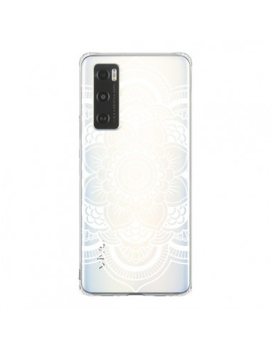 Coque Vivo Y70 Mandala Blanc Azteque Transparente - Nico