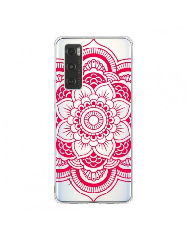 Coque Vivo Y70 Mandala Rose Fushia Azteque Transparente - Nico