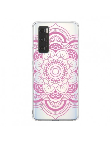 Coque Vivo Y70 Mandala Rose Clair Azteque Transparente - Nico