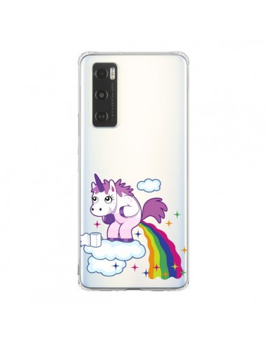 Coque Vivo Y70 Licorne Caca Arc en Ciel Transparente - Nico