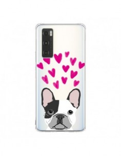 Coque Vivo Y70 Bulldog Français Coeurs Chien Transparente...