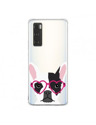 Coque Vivo Y70 Bulldog Français Lunettes Coeurs Chien Transparente - Pet Friendly