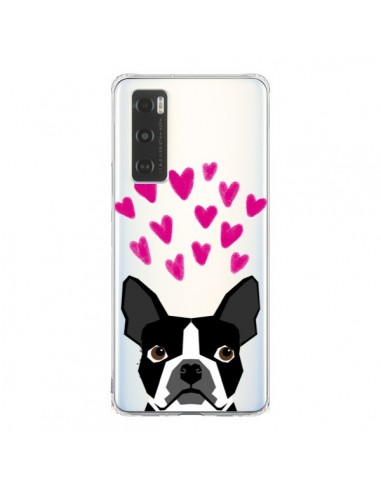 Coque Vivo Y70 Boston Terrier Coeurs Chien Transparente - Pet Friendly