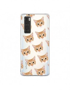 Coque Vivo Y70 Chats Beige Transparente - Pet Friendly