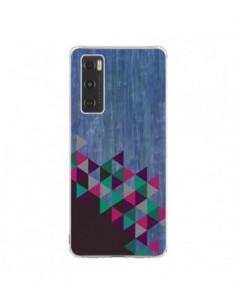Coque Vivo Y70 Wood Bois Azteque Triangles Archiwoo -...