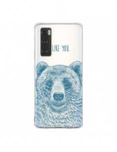 Coque Vivo Y70 I Love You Bear Ours Ourson Transparente -...