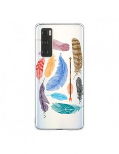 Coque Vivo Y70 Plume Feather Couleur Transparente -...