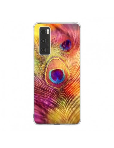 Coque Vivo Y70 Plume de Paon Multicolore - Sylvia Cook