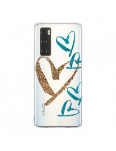 Coque Vivo Y70 Coeurs Heart Love Amour Transparente -...