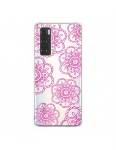 Coque Vivo Y70 Pink Doodle Flower Mandala Rose Fleur...