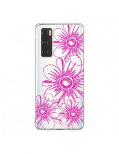 Coque Vivo Y70 Spring Flower Fleurs Roses Transparente -...