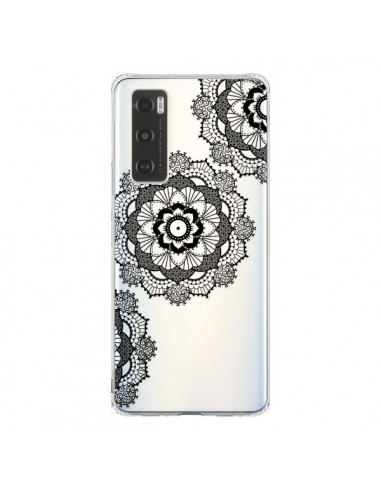 Coque Vivo Y70 Triple Mandala Noir Black Transparente - Sylvia Cook