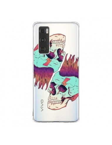 Coque Vivo Y70 Tête de Mort Crane Punk Double Transparente - Victor Vercesi