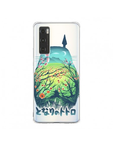 Coque Vivo Y70 Totoro Manga Flower Transparente - Victor Vercesi