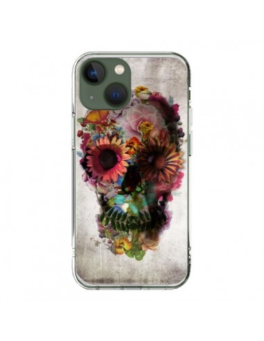 Coque iPhone 13 Skull Flower Tête de Mort - Ali Gulec