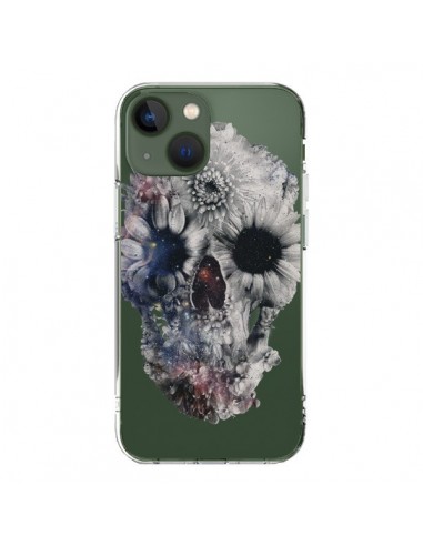 Cover iPhone 13 Teschio Floreale Trasparente  - Ali Gulec