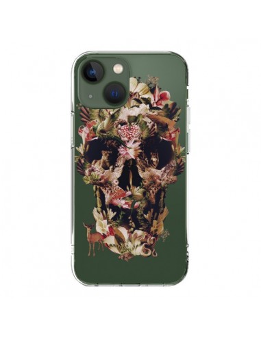 Coque iPhone 13 Jungle Skull Tête de Mort Transparente - Ali Gulec