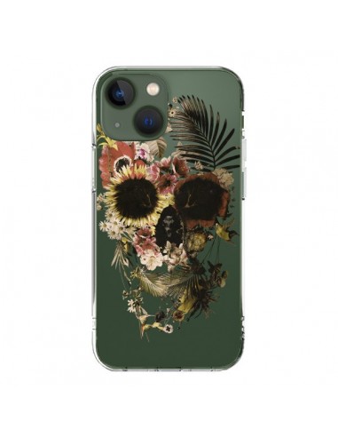 Coque iPhone 13 Garden Skull Tête de Mort Transparente - Ali Gulec