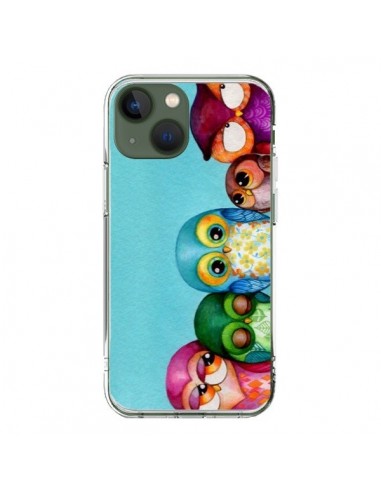 Coque iPhone 13 Famille Chouettes - Annya Kai