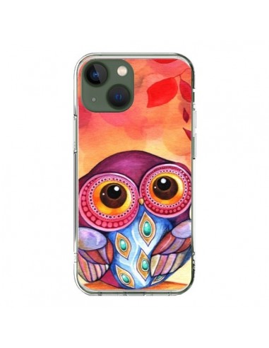 Coque iPhone 13 Chouette Feuilles Automne - Annya Kai