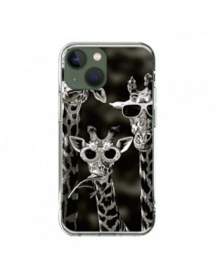 Coque iPhone 13 Girafe Swag Lunettes Familiy Giraffe -...