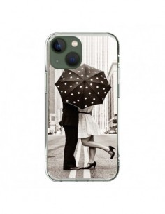 Coque iPhone 13 Secret under Umbrella Amour Couple Love -...