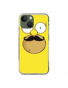 Coque iPhone 13 Homer Movember Moustache Simpsons -...
