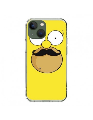 Coque iPhone 13 Homer Movember Moustache Simpsons - Bertrand Carriere