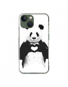 Cover iPhone 13 Panda Amour All you need is Amore -...