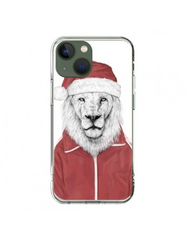 Coque iPhone 13 Santa Lion Père Noel - Balazs Solti