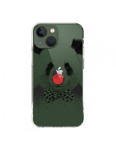 Cover iPhone 13 Clown Panda Trasparente - Balazs Solti