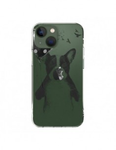 Coque iPhone 13 Love Bulldog Dog Chien Transparente -...