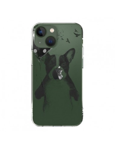 Coque iPhone 13 Love Bulldog Dog Chien Transparente - Balazs Solti