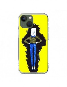 Coque iPhone 13 Julie Femme Fashion Mode Jaune - Cécile