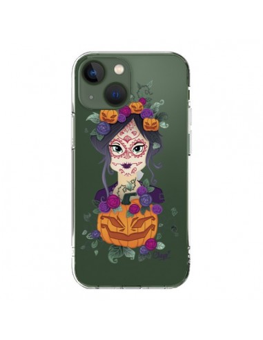 Coque iPhone 13 Femme Closed Eyes Santa Muerte Transparente - Chapo