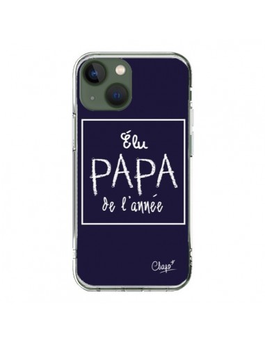 Coque iPhone 13 Elu Papa de l'Année Bleu Marine - Chapo