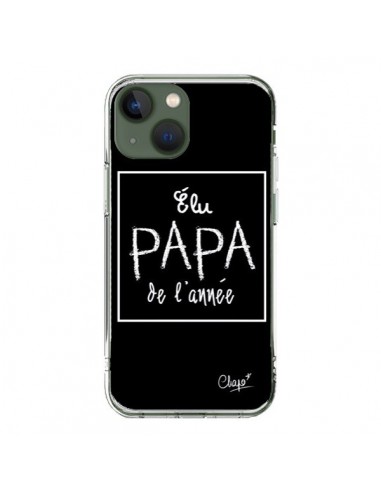 Coque iPhone 13 Elu Papa de l'Année Noir - Chapo