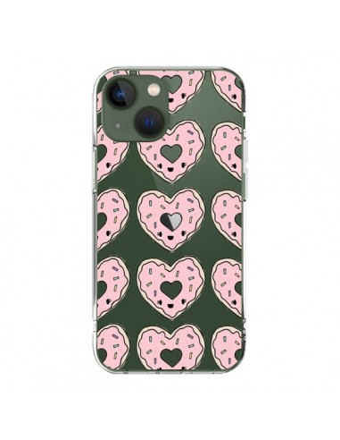 Cover iPhone 13 Ciambella Cuore Rosa Trasparente - Claudia Ramos