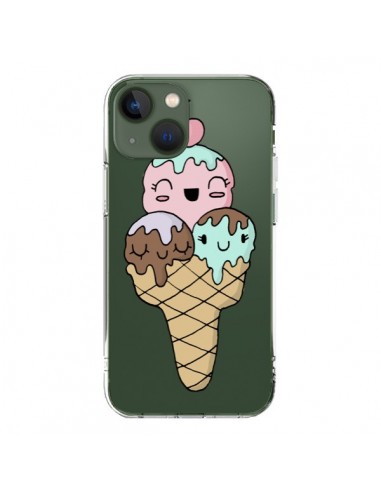 Coque iPhone 13 Ice Cream Glace Summer Ete Cerise Transparente - Claudia Ramos
