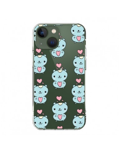 Coque iPhone 13 Hamster Love Amour Transparente - Claudia Ramos