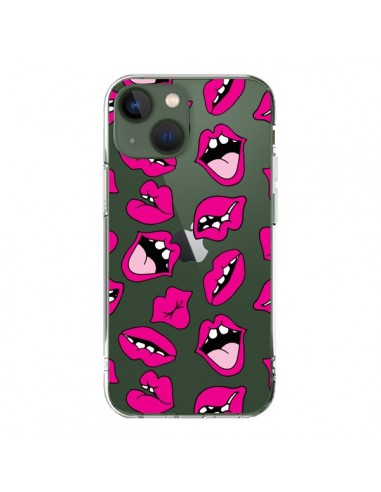 Coque iPhone 13 Lèvres Lips Bouche Kiss Transparente - Claudia Ramos