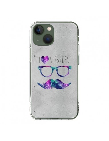 Coque iPhone 13 I Love Hipsters - Eleaxart