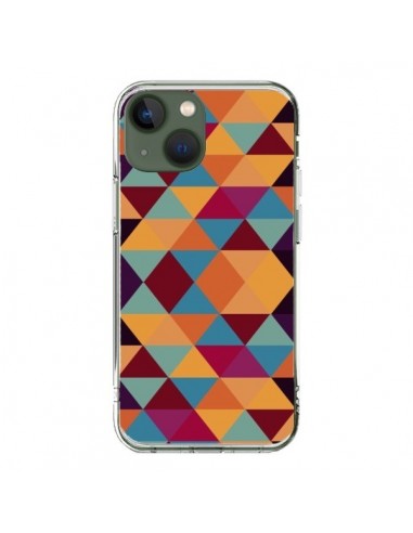 Cover iPhone 13 Azteco Triangolo Arancione - Eleaxart