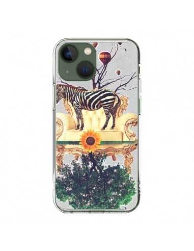 Coque iPhone 13 Zebre The World - Eleaxart