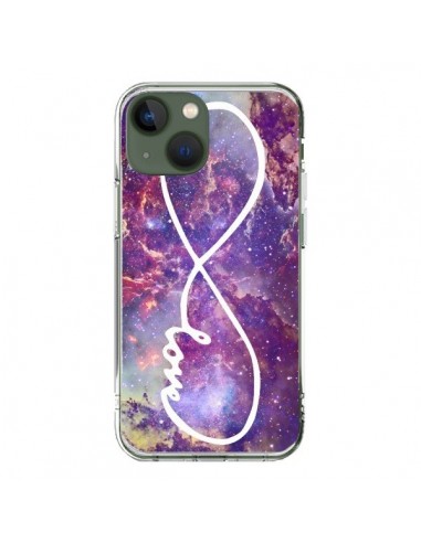 Coque iPhone 13 Love Forever Infini Galaxy - Eleaxart
