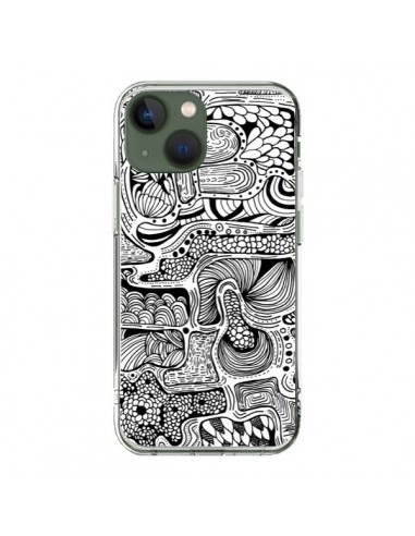 iPhone 13 Case Reflet Black and White - Eleaxart