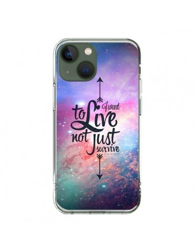 Coque iPhone 13 I want to live Je veux vivre - Eleaxart