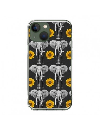 Cover iPhone 13 Elefante Girasoli - Eleaxart