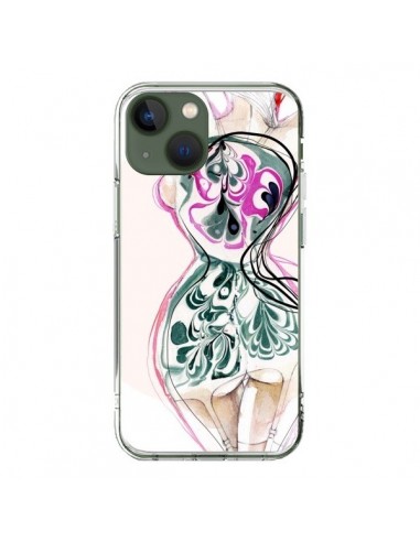 Coque iPhone 13 Femme en fleurs - Elisaveta Stoilova